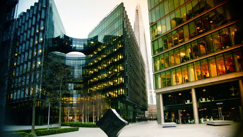 Modern Architecture Videos london, uk - april 5: (color graded) traffic and pedestrians on Modern Architecture Videos london, uk - april 5: (color graded) traffic and pedestrians on
