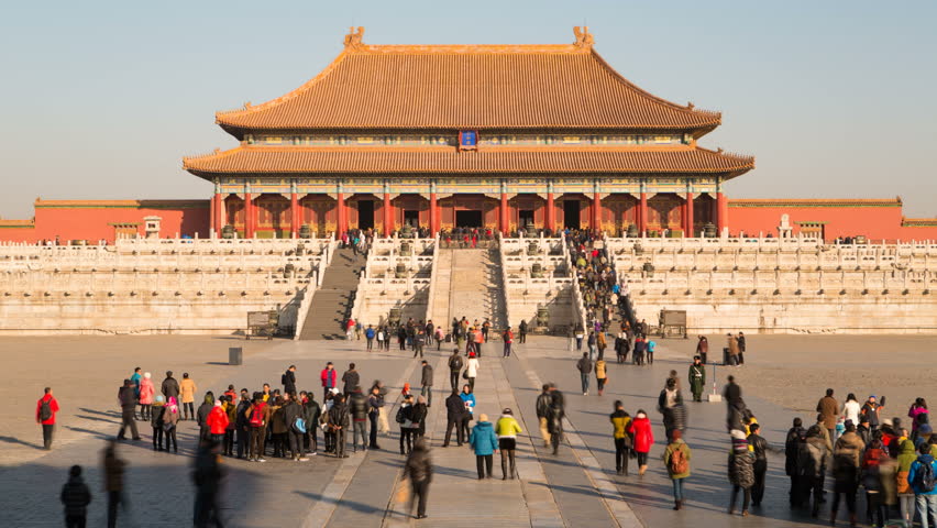 The Main Entrance Of Forbidden City Beijing China Stock Footage Video ...