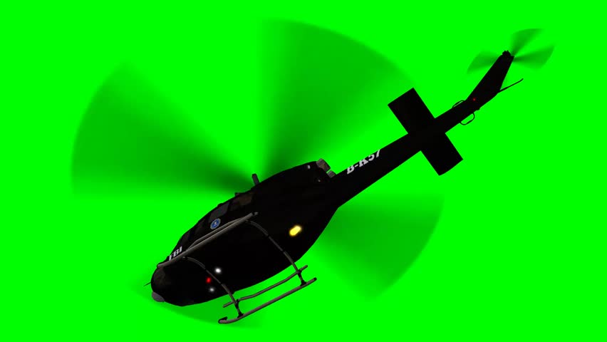 FBI Helicopter Fly Over - Green Screen Stock Footage Video 6075167 ...