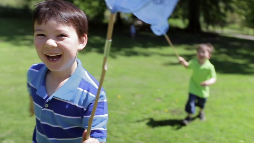 Little Boy Running Away In The Woods Stock Footage Video 4527035 ...