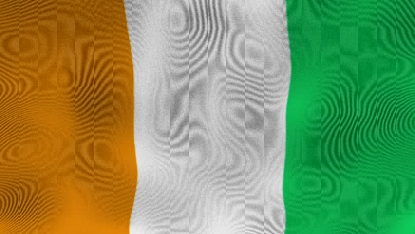 Download Ivory Coast Flag Textile Background Stock Footage Video ...