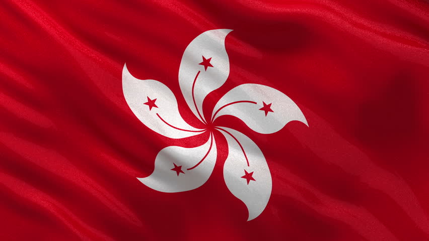 Flag of Hong Kong Gently Stock Footage Video (100% Royalty-free