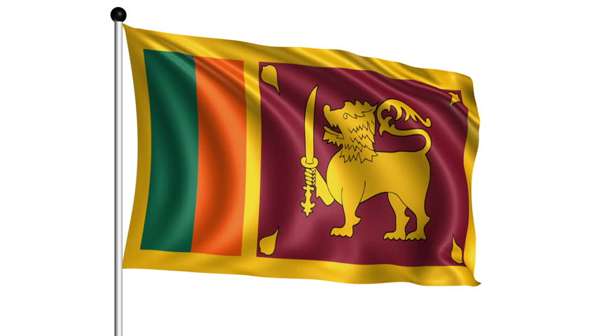 National Flag. SRI, Sri Lanka. Stock Footage Video 1039831 | Shutterstock