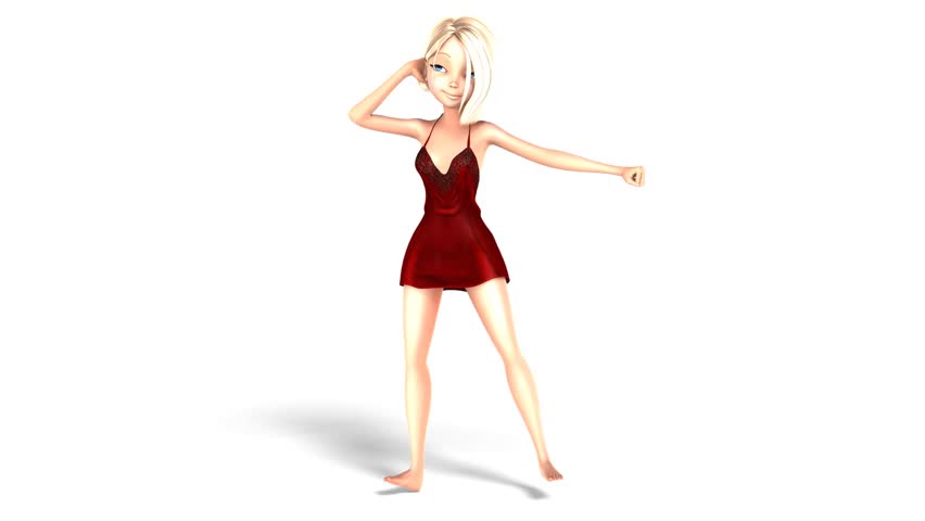 Animation Of A Dancing Toon Girl Stock Footage Video 7141786 | Shutterstock