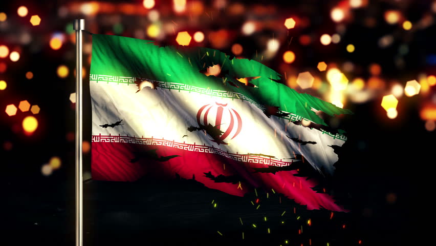 Iran Flag Torn Burned War Stock Footage Video (100% Royalty-free ...