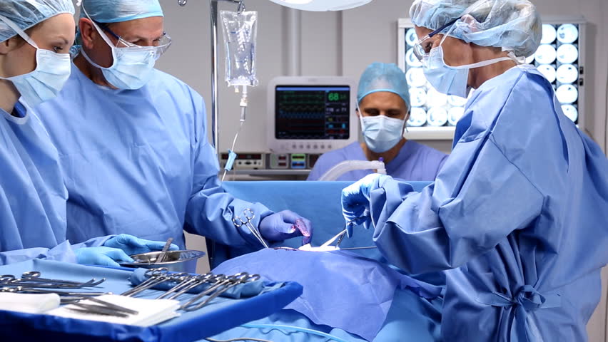 Close Up Of A Cardiac Monitor In An Operating Room. Focus Is On The ...