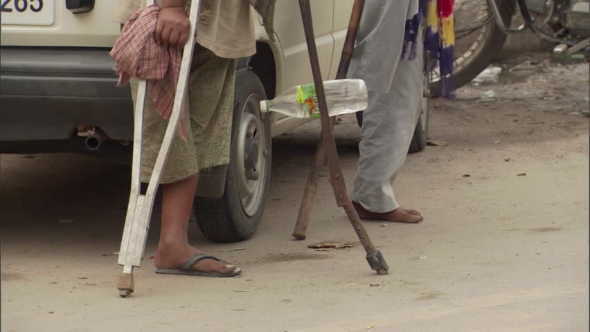 Two Polio Victims On Crutches Stock Footage Video 100 Royalty Free