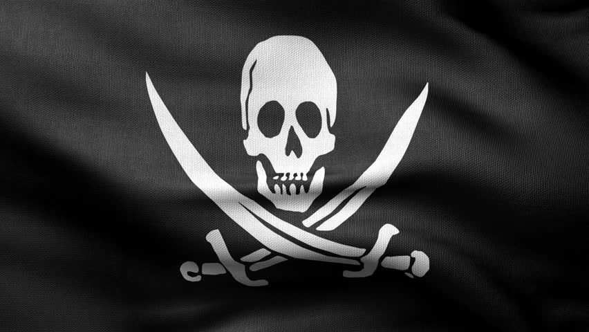 Animated Pirate Flag - Seamless Loop Stock Footage Video 1050121 ...