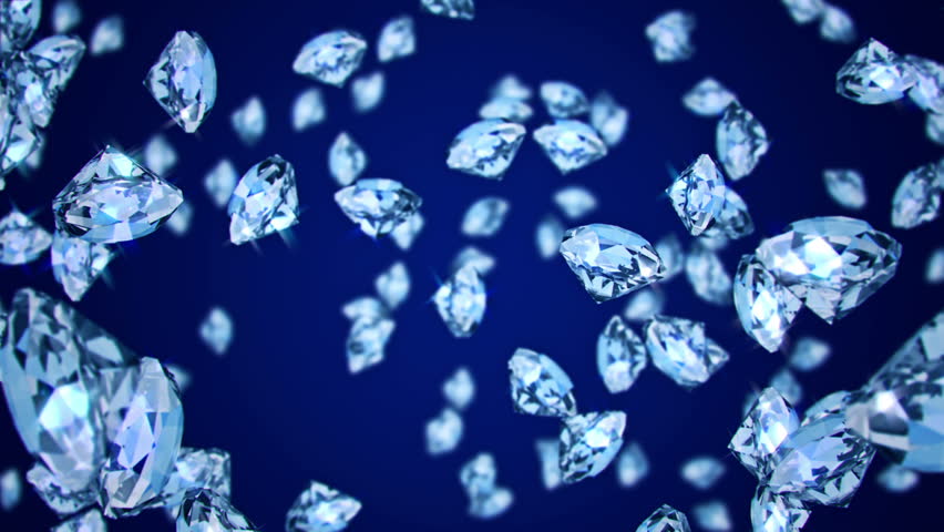 летящие алмазы. падающие бриллианты. дождь из алмазов. бриллиант голубой фон. дождь из алмазов на юпитере.