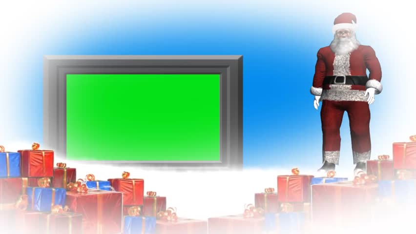 Christmas, Animated Santa Claus - Stock Footage Video (100% Royalty