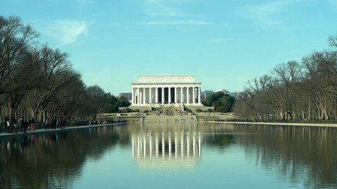 Lincoln Memorial Reflecting Pool Stock Footage Video 100 Royalty
