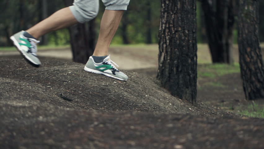 Joggers Feet Running in Forest, Stock Footage Video (100% Royalty-free ...