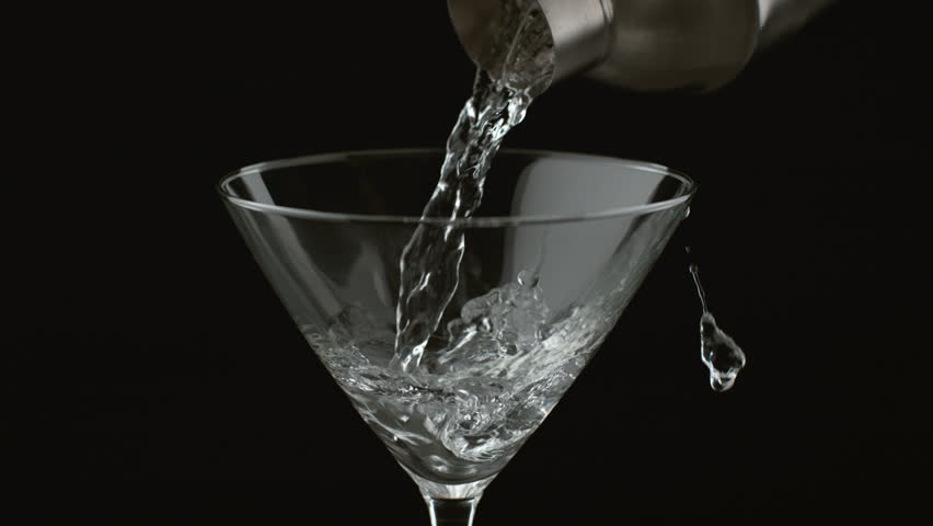 Martini Glass Explodes Closeup - A Small Stick Of Dynamite Causes A ...