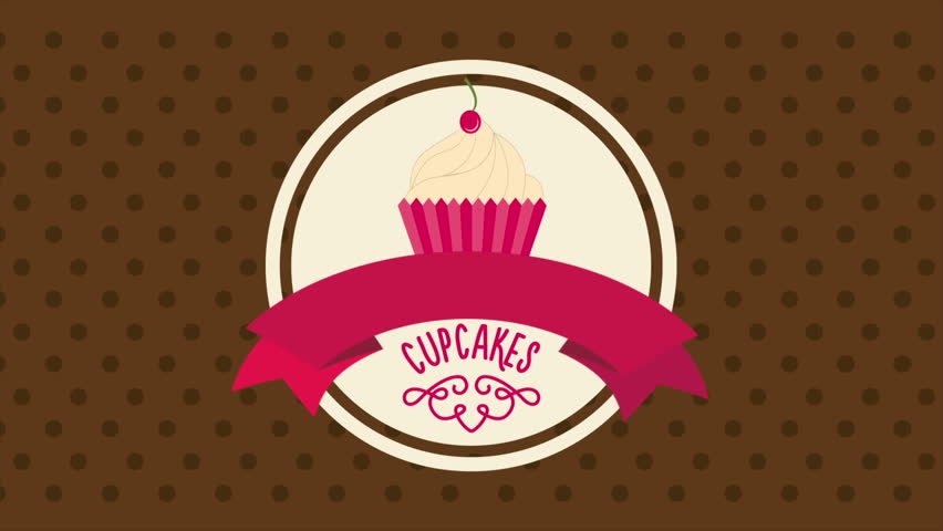 Cupcake Label Video Animation Hd Stock Footage Video 100