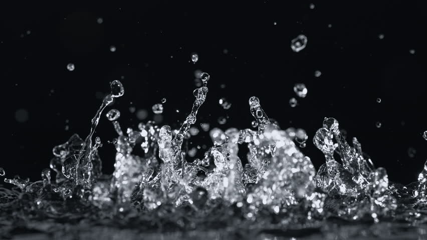 Boiling Water In Kettle On Black Background Shooting With High Speed ...