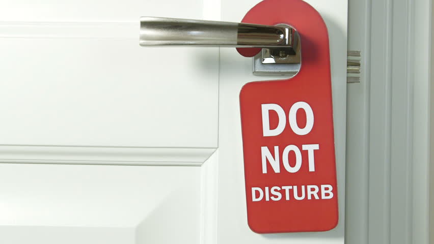 Do Not Disturb On Hotel Door