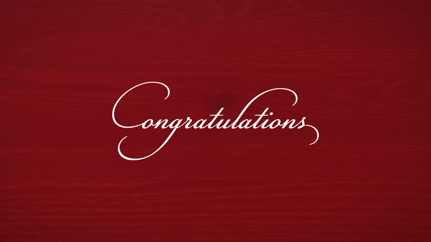 congratulation wedding for word Animation Calligraphic Background Blue With Congratulation