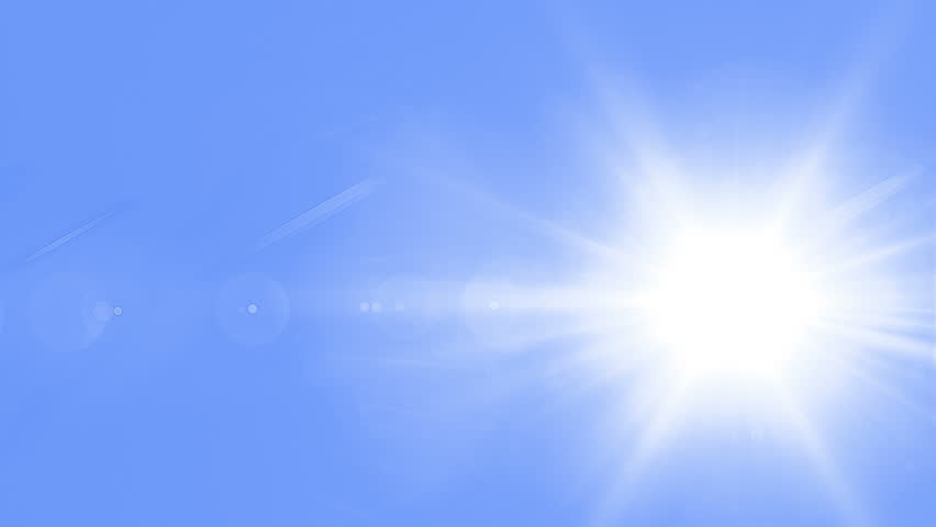 Sun On Blue Sky. Lens Flare. Background Stock Footage Video 5861162 ...