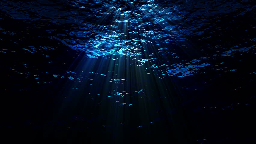 HD - Underwater Ocean Waves Ripple And Flow With Light Rays (Loop ...