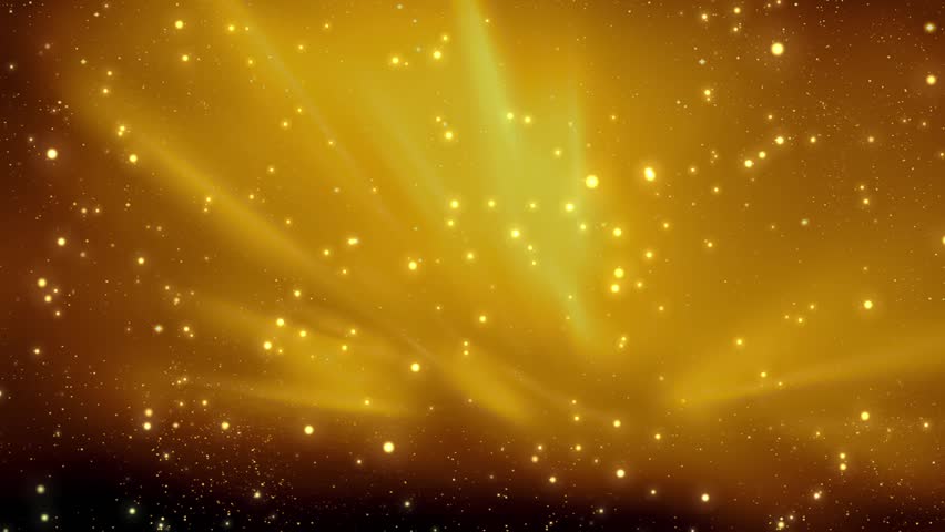 Flying Golden Particles In Light Beams Stock Footage Video 3266113 ...