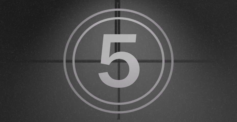 5 Second Countdown With A Vintage Film Look. Stock Footage Video 114163 ...