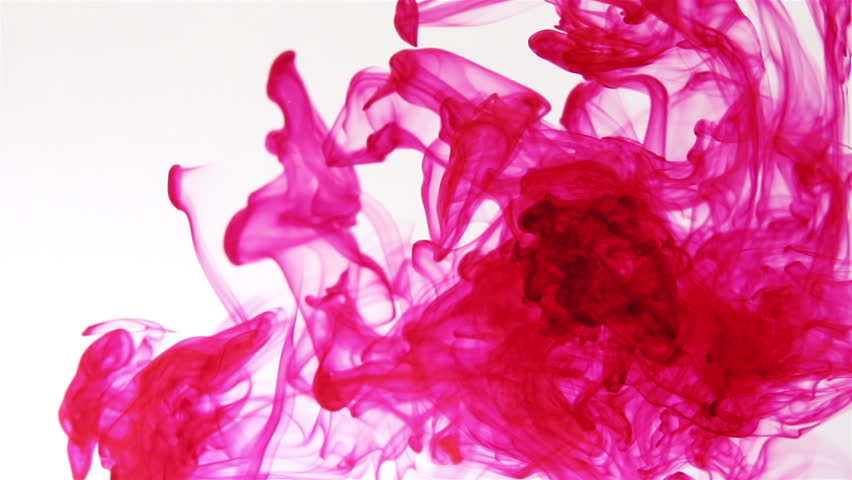 Pink Ink In Water.Creative Slow Motion. On A White Background. Stock ...