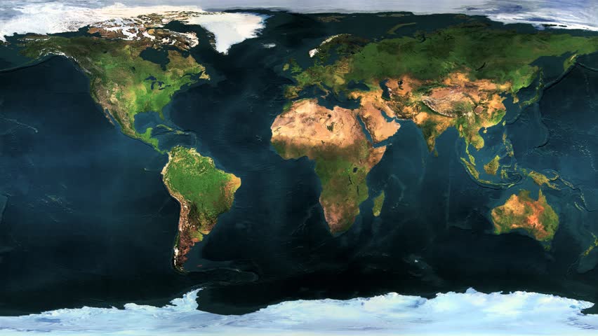 Full, 4k Res Animation Of A Colourful Earth Map Being Ripped Apart To ...